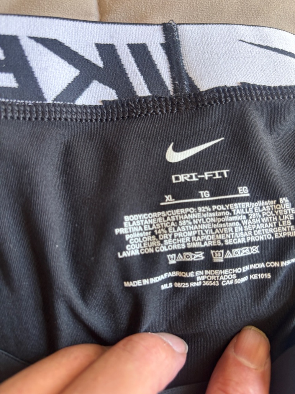 Nike Black Boxer Briefs with White Logo Waistband - Picture 2 of 3